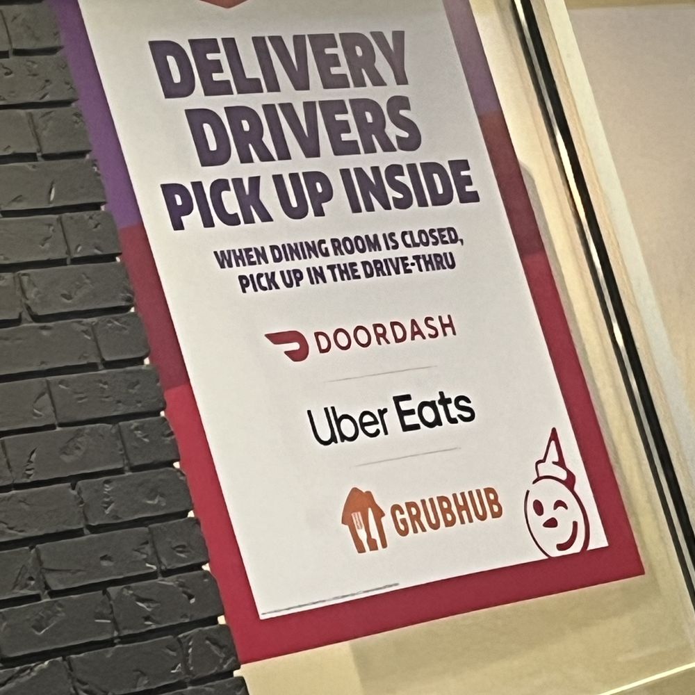 Jack in the Box - I was not a delivery driver, but was told to pick up my order inside. Be more clear if you want everyone to come inside. - Burgers Near Me - Everett, Washington Jack in the Box - I was not a delivery driver, but was told to pick up my order inside. Be more clear if you want everyone to come inside. - Burgers Near Me - Everett, Washington