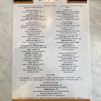 The Breakfast Club - Menu - Breakfast & Brunch Near Me - Silver Spring, Maryland The Breakfast Club - Menu - Breakfast & Brunch Near Me - Silver Spring, Maryland