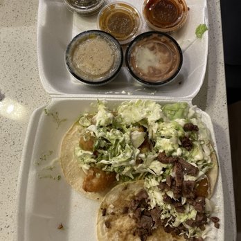 La Santisima - Carne asada taco, shrimp taco and fish taco. With a side of rice and beans. - Mexican Near Me - Phoenix, Arizona La Santisima - Carne asada taco, shrimp taco and fish taco. With a side of rice and beans. - Mexican Near Me - Phoenix, Arizona