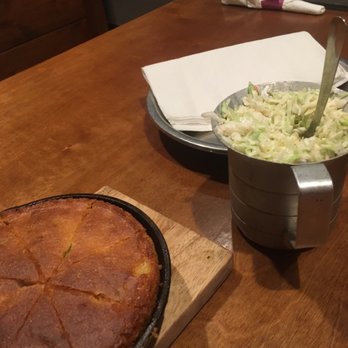 Top O the River - Complimentary starters: jalapeño cornbread and slaw - Seafood Near Me - Anniston, Alabama Top O the River - Complimentary starters: jalapeño cornbread and slaw - Seafood Near Me - Anniston, Alabama