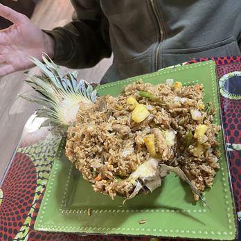 Emerald Buddha - Pineapple fried rice, served in a real pineapple!! - African Near Me - Killingly, Connecticut