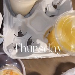 Sr Marie Restaurant Fall River - Ji Corosol & ji grenadya ( soursop juice & passion fruit juice)