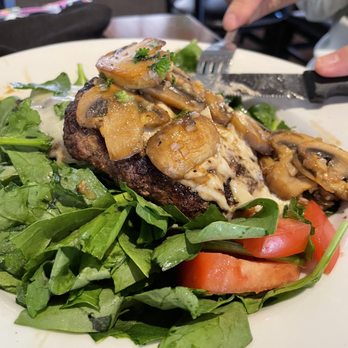 Red Onion Cafe - Mushroom and rosemary burger (keto) - American Near Me - Joplin, Missouri
