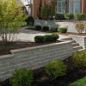 Cornerstone Mulch - a brick retaining wall in front of a house - Landscaping Near Me - Ashland, Ohio Cornerstone Mulch - a brick retaining wall in front of a house - Landscaping Near Me - Ashland, Ohio
