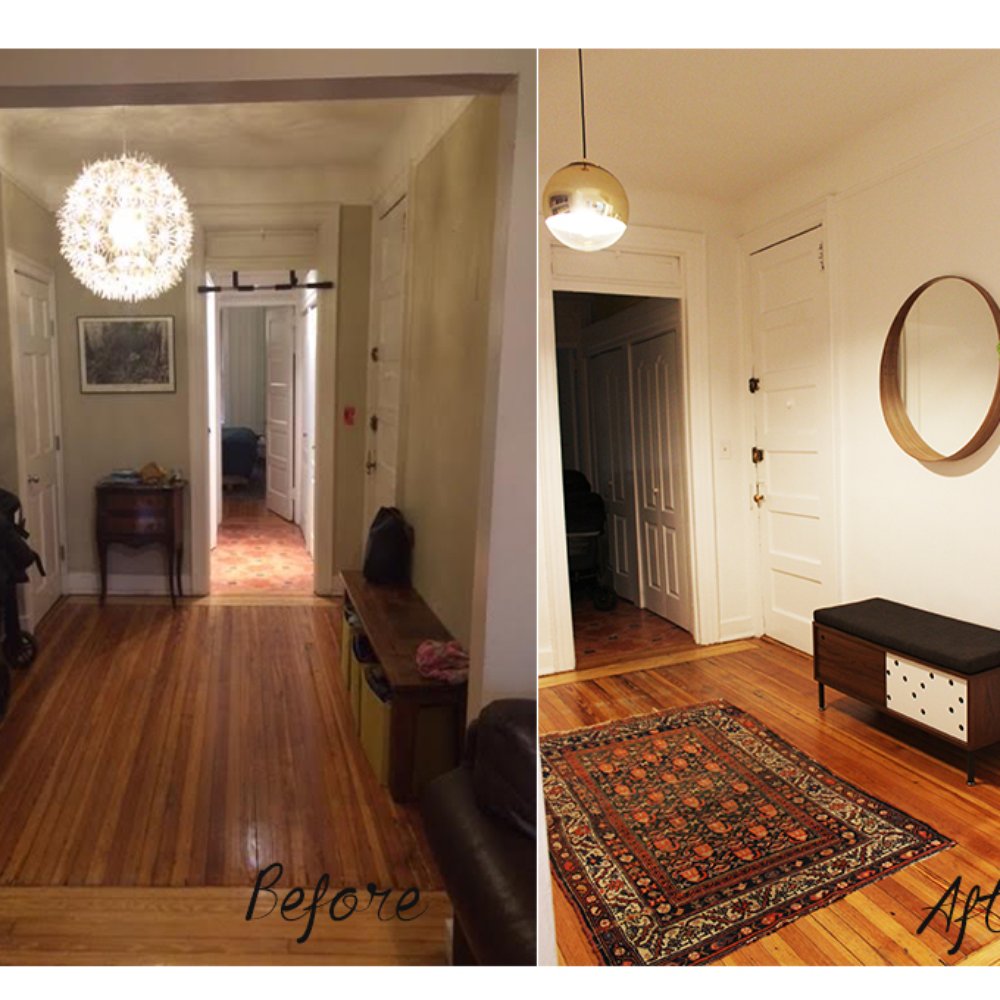 Banner Day Interiors - Foyer before and after. - Interior Design Near Me - Berkeley, California Banner Day Interiors - Foyer before and after. - Interior Design Near Me - Berkeley, California