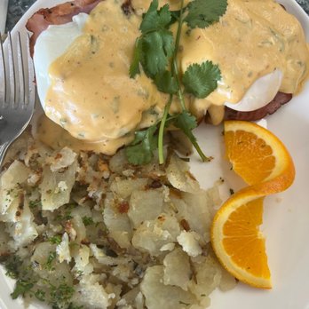 Plums Cafe - Sante Fe Benedict - Breakfast & Brunch Near Me - Costa Mesa, California Plums Cafe - Sante Fe Benedict - Breakfast & Brunch Near Me - Costa Mesa, California