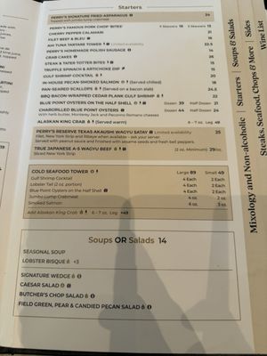 Menu photo 8 Perry's Steakhouse & Grille - Park District Dallas, TX