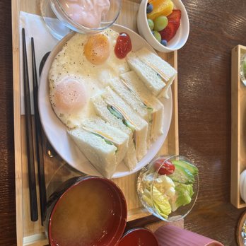 93 Coffee - morning special with ham and cheese sandwich - Cafes Near Me - Vancouver, British Columbia