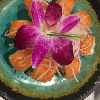 KANZI - Alaskan roll with a beautiful flower for decoration. - Sushi Bars Near Me - The Colony, Texas KANZI - Alaskan roll with a beautiful flower for decoration. - Sushi Bars Near Me - The Colony, Texas