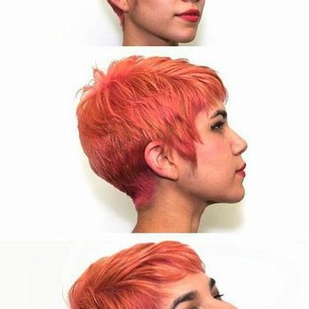 Vivian's Vision - Peach colored pixi cut - Hair Stylists Near Me - Studio City, California Vivian's Vision - Peach colored pixi cut - Hair Stylists Near Me - Studio City, California
