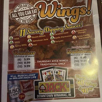 One Eyed Jack's - Menu - American Near Me - Winamac, Indiana