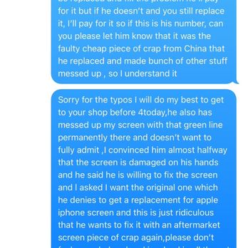 SD Fix It :: Phone Repair Specialists - The conversation we had between the SD FIXIT shop and Itech phone repair shop about the issue on the phone - Electronics Repair Near Me - San Diego, California