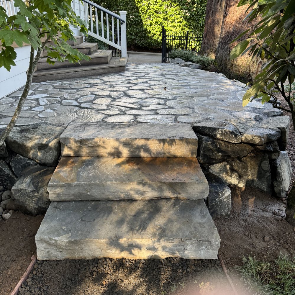 Pavers N Stones - Intermediate stage with the stones we decided to replace - Masonry/Concrete Near Me