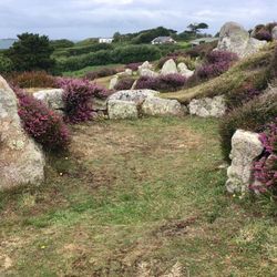 Bant's Carn Burial Chamber and Halangy Down Ancient Village - Entrance to Courtyard house