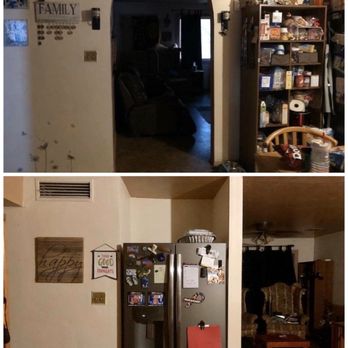 All Aspects Construction and Remodeling - Before & After wall removal. Before was a door wall and a full wall. After is a refrigerator cubby and completely open walk way. - General Contractors Near Me - Tucson, Arizona All Aspects Construction and Remodeling - Before & After wall removal. Before was a door wall and a full wall. After is a refrigerator cubby and completely open walk way. - General Contractors Near Me - Tucson, Arizona