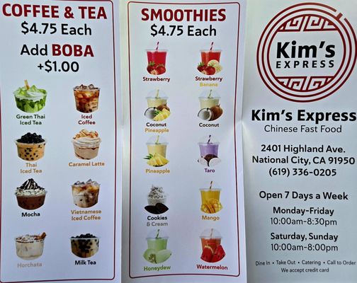 Menu photo 1 Kim’s Express National City, CA
