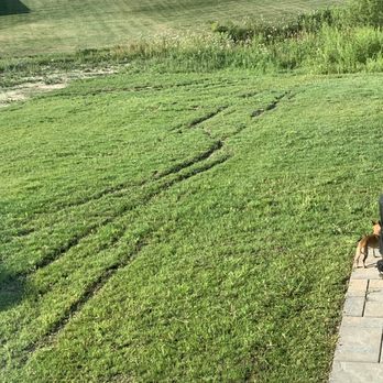 H & M Landscaping - Trench of dirt and grass missing - Landscaping Near Me - Swartz Creek, Michigan