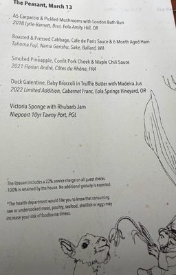 Menu photo 1 The Peasant Seattle, WA Menu photo 1 The Peasant Seattle, WA