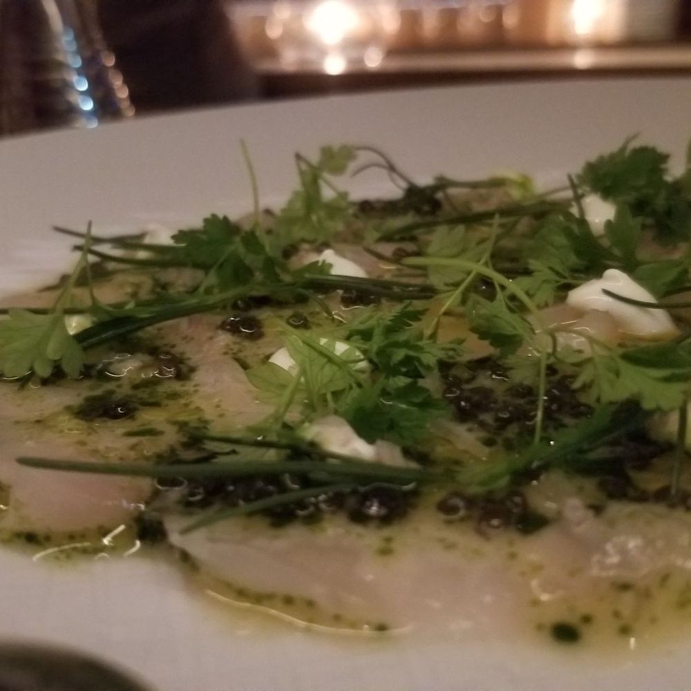 Osteria Giulia - Raw fish with squid ink - Italian Near Me - Toronto, Ontario Osteria Giulia - Raw fish with squid ink - Italian Near Me - Toronto, Ontario