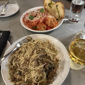 Crown Republic Gastropub - Wild mushroom capellini and spaghetti and meatballs - Gastropubs Near Me - Cincinnati, Ohio