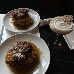 Chicken and waffles and gingerbread martini Chicken and waffles and gingerbread martini