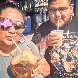 Playa Azul - Fresh coconut water and a piña colada!