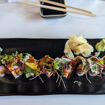 Tsunami Modern Cuisine - Crab Salad, Shrimp Tempura, Salmon, O.M.G. Roll
Jalapeños, Spicy Garlic Aioli, Sweet Eel Sauce, Microgreen - Sushi Bars Near Me - Santee, California Tsunami Modern Cuisine - Crab Salad, Shrimp Tempura, Salmon, O.M.G. Roll
Jalapeños, Spicy Garlic Aioli, Sweet Eel Sauce, Microgreen - Sushi Bars Near Me - Santee, California