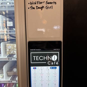 Techno Cafe - Vending machine with brownies from local bakeries, macarons, sparkling water, etc. - Coffee & Tea Near Me - Rock Hill, South Carolina Techno Cafe - Vending machine with brownies from local bakeries, macarons, sparkling water, etc. - Coffee & Tea Near Me - Rock Hill, South Carolina
