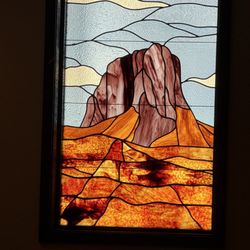 Stained glass windows inside