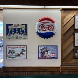 Pepsi wall art.