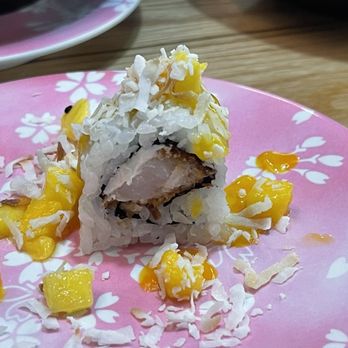 Tsubame Rotating Sushi - Mango / coconut plate - Sushi Bars Near Me - Vineyard, Utah