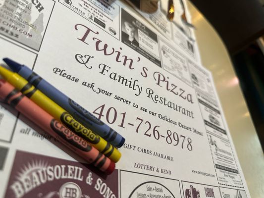 Menu photo 1 Twin's Pizza North Providence, RI Menu photo 1 Twin's Pizza North Providence, RI