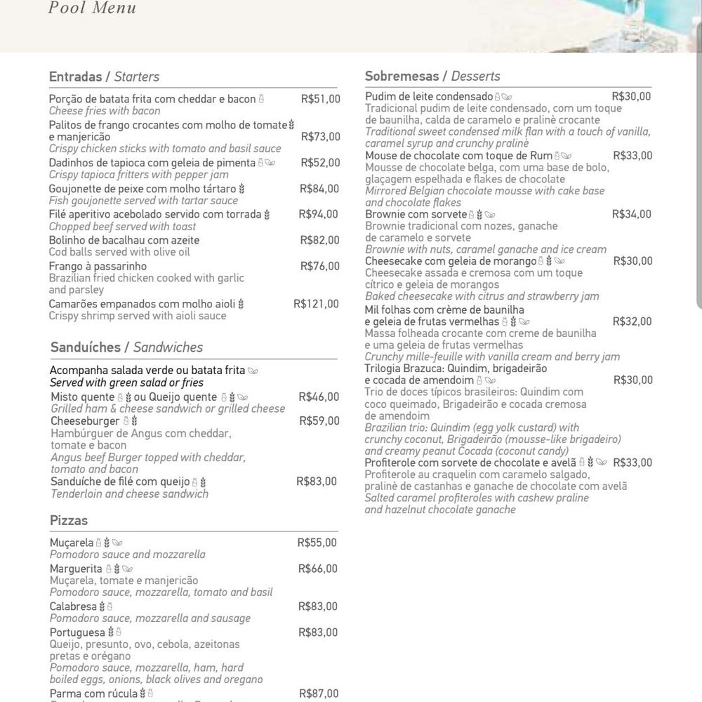 Windsor Barra Hotel - Bar menu - Hotels Near Me - Rio de Janeiro, RJ Windsor Barra Hotel - Bar menu - Hotels Near Me - Rio de Janeiro, RJ