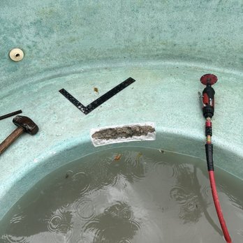 Dr H2O's Underwater Pool Repair - Plaster repair in progress - Pool & Hot Tub Service Near Me