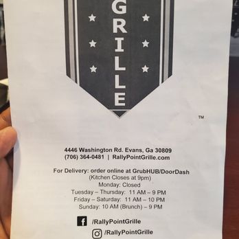 Rally Point Grille Evans - Menu - Burgers Near Me - Evans, Georgia Rally Point Grille Evans - Menu - Burgers Near Me - Evans, Georgia