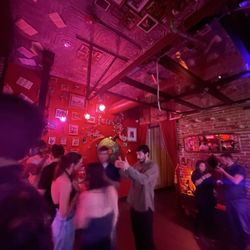 In the second bar area.