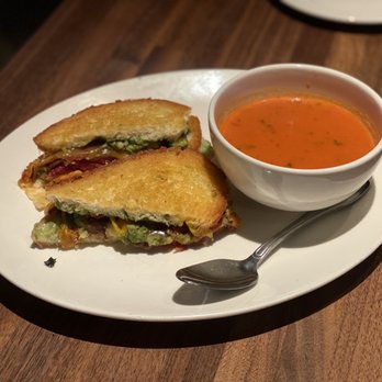 Yard House - Grilled Cheese & Tomato Bisque with added avocado and bacon - Bars Near Me - Dedham, Massachusetts Yard House - Grilled Cheese & Tomato Bisque with added avocado and bacon - Bars Near Me - Dedham, Massachusetts