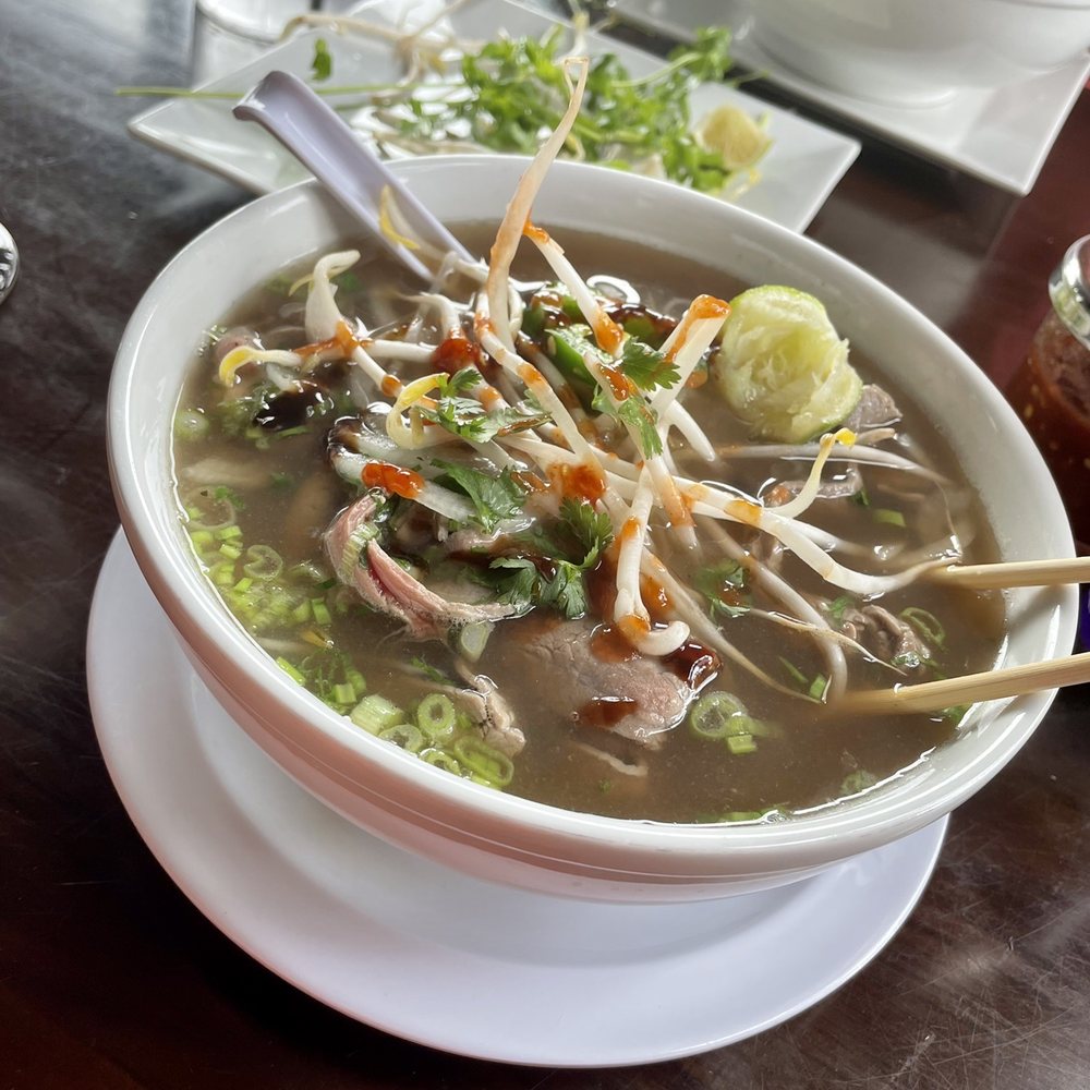 Island Pho & Bubble Tea - Small pho, large size in the background - Vietnamese Near Me - St Simons Island, Georgia