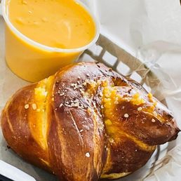 Pretzel and beer cheese Pretzel and beer cheese