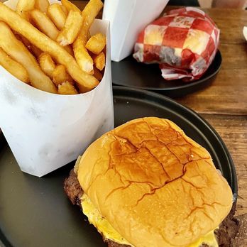 7th Street Burger Nomad - Two Double Cheeseburgers & Fries - Burgers Near Me - New York, New York