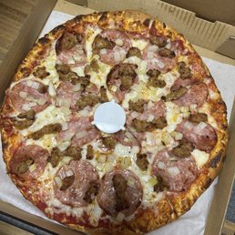 Salmi, sausage, and onion on regular