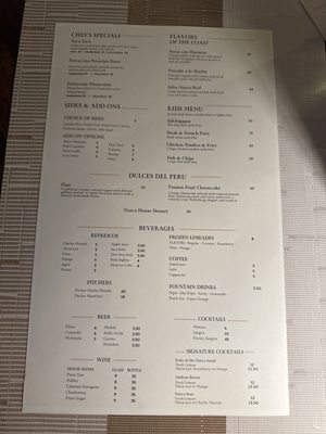 Menu photo 2 The Nazca Lines Longwood, FL