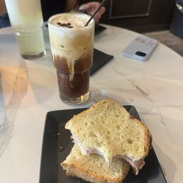 Ham & Swiss Toastie and an Espresso Tonic Ham & Swiss Toastie and an Espresso Tonic