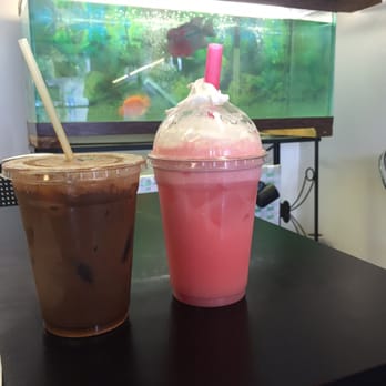 Insomnia - Iced Vietnamese Coffee and Strawberry Italian Cream Soda - Coffee & Tea Near Me - Honolulu, Hawaii