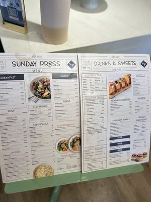 Menu photo 6 Sunday Press | Garden Oaks Houston, TX