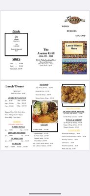 Menu photo 1 The Avenue Grill Jacksonville, FL Menu photo 1 The Avenue Grill Jacksonville, FL