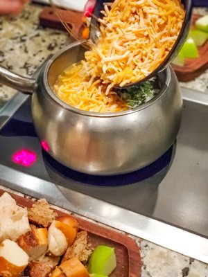 Photo of The Melting Pot - Spokane - Spokane, WA, US. Look at all that cheese!!