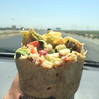 Elsy's Antojitos - She made us a veggie burrito even tho it wasn't on he menu! Avocados, tomatoes, bell peppers, cucumbers, beans, rice, and cheese! Yum! - Mexican Near Me - Buttonwillow, California