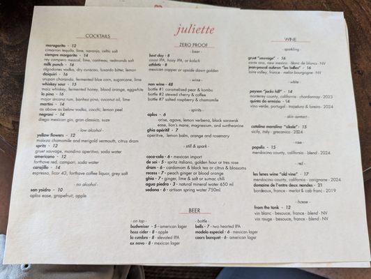 Menu photo 3 Juliette Taos, NM