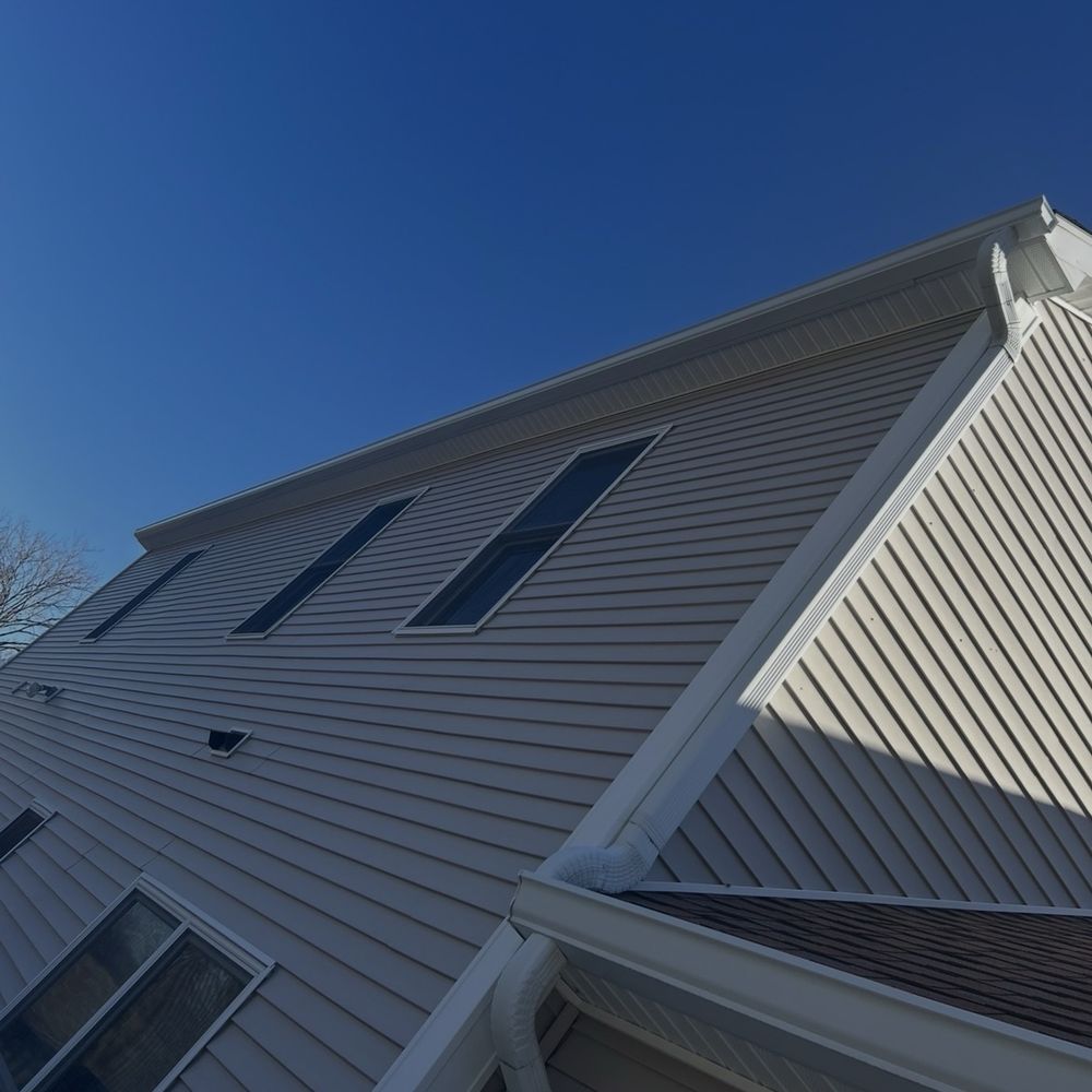 Winn & White - Weather damaged seamless gutter replacement on our 2nd story house. - Snow Removal Near Me - Rensselaer, New York Winn & White - Weather damaged seamless gutter replacement on our 2nd story house. - Snow Removal Near Me - Rensselaer, New York